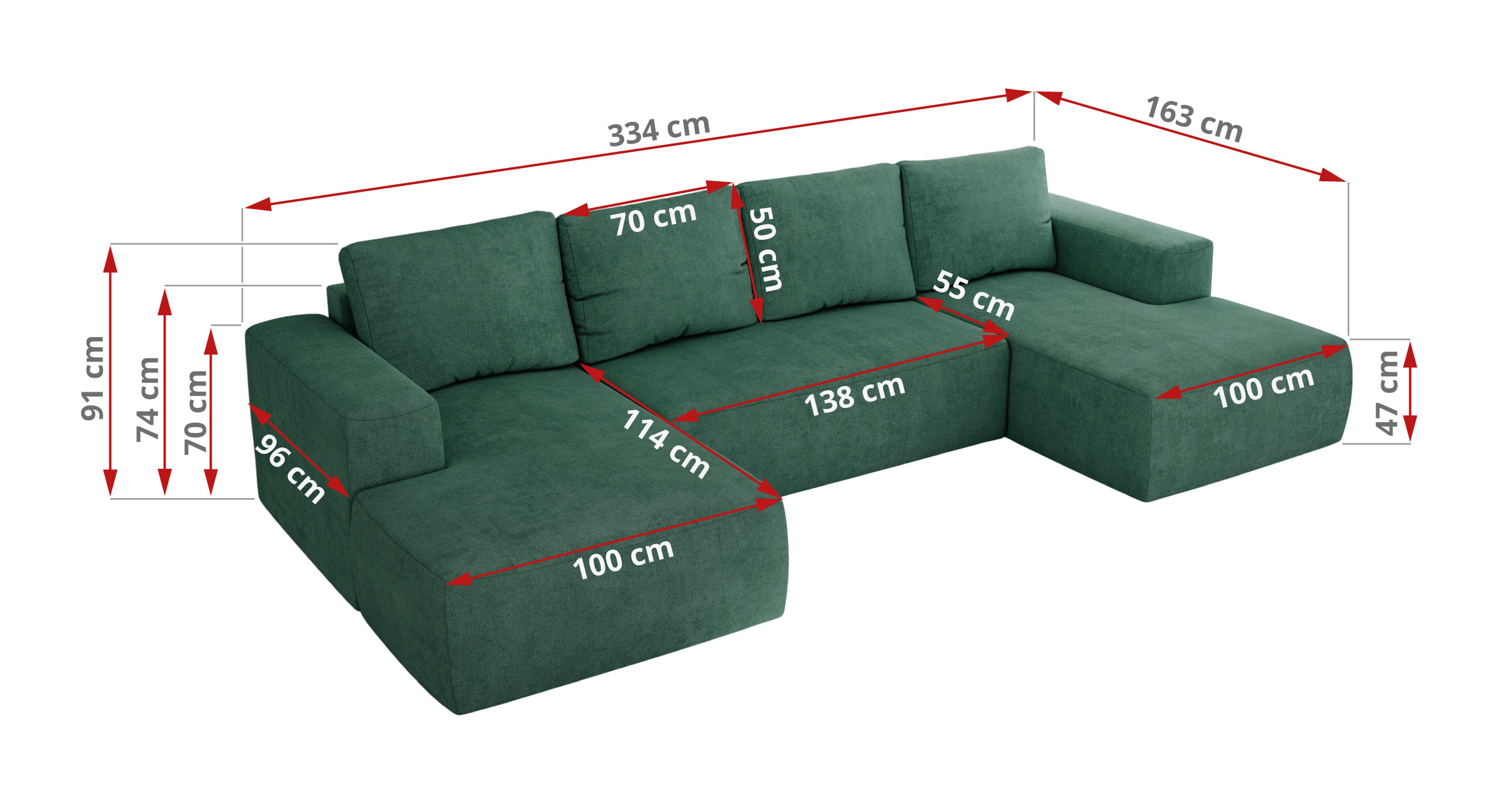 Narożnik TRENTINO U - Matana 23 - zielony - OUTLET - 42_1